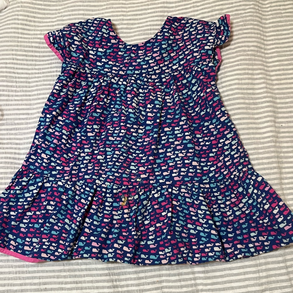Vineyard Vines Blue and Pink Kids Casual Dress